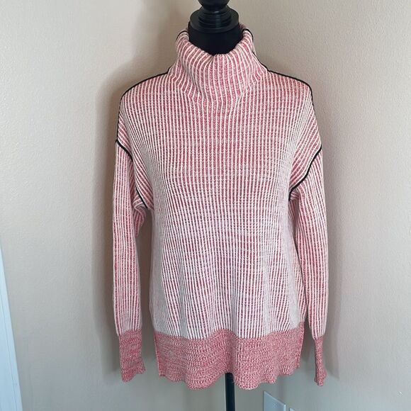 Soft surroundings striped turtle neck sweater - Picture 3 of 8